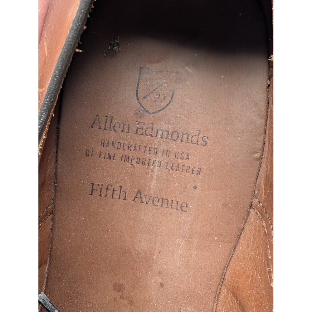 Allen Edmonds Fifth Avenue Brown Leather Cap Toe Oxford Shoes Mens 11 E 5737 - Picture 16 of 16